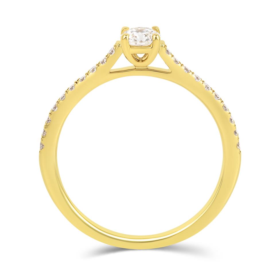 18ct Yellow Gold Diamond Solitaire Engagement Ring 0.25ct Thumbnail Image 2