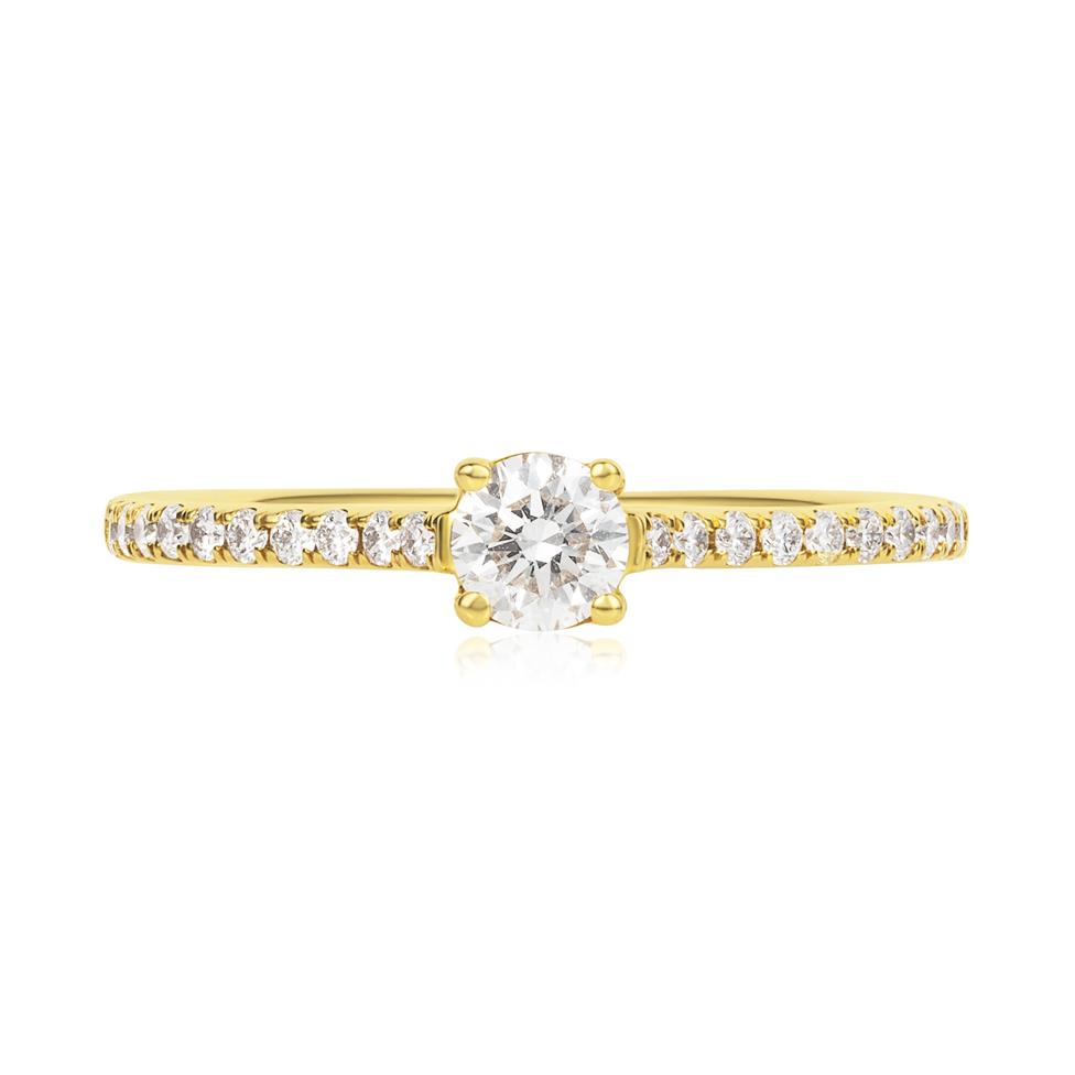 18ct Yellow Gold Diamond Solitaire Engagement Ring 0.25ct Thumbnail Image 1