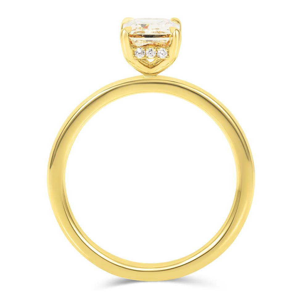 18ct Yellow Gold Champagne Diamond Engagement Ring 1.50ct Thumbnail Image 3
