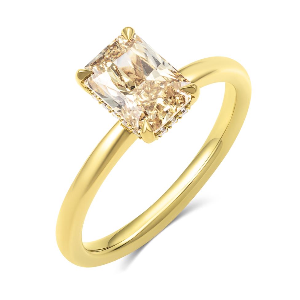 18ct Yellow Gold Champagne Diamond Engagement Ring 1.50ct Thumbnail Image 0
