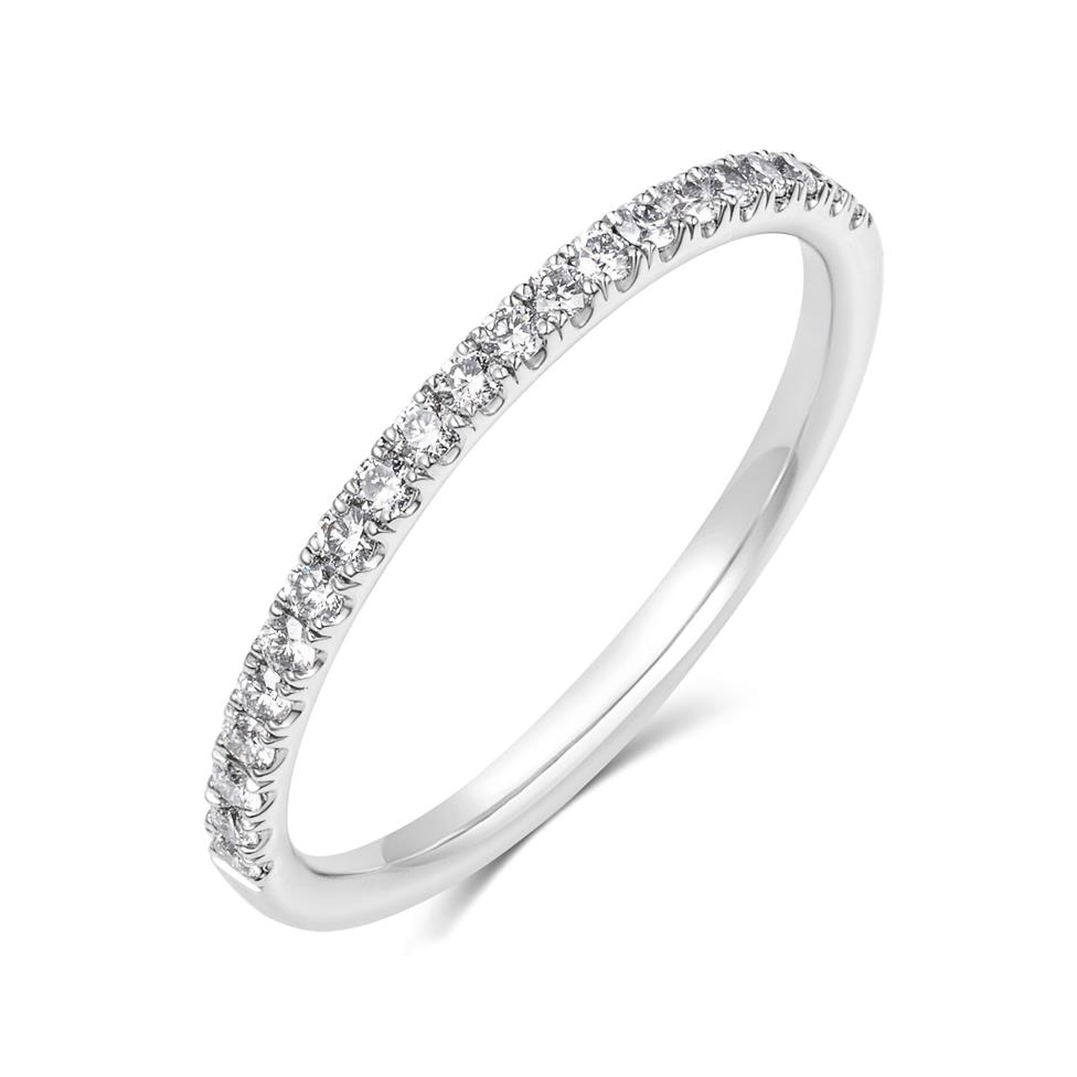 Platinum Diamond Half Eternity Ring 0.22ct Thumbnail Image 0