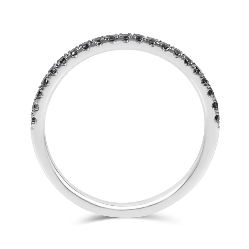 Platinum Black Diamond Half Eternity Ring 0.24ct Thumbnail Image 2
