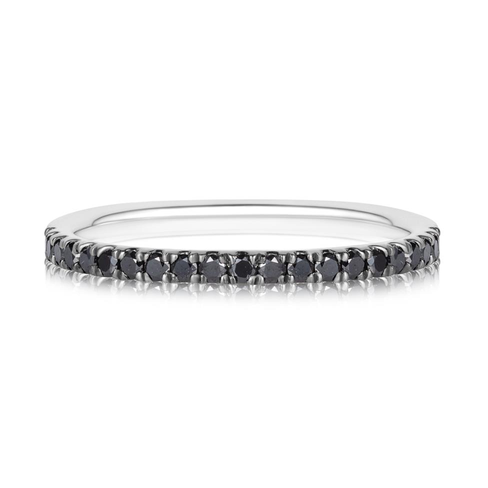 Platinum Black Diamond Half Eternity Ring 0.24ct Thumbnail Image 1