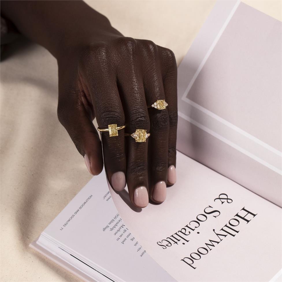 18ct Yellow Gold Yellow Cushion Diamond Engagement Ring 1.21ct Thumbnail Image 1