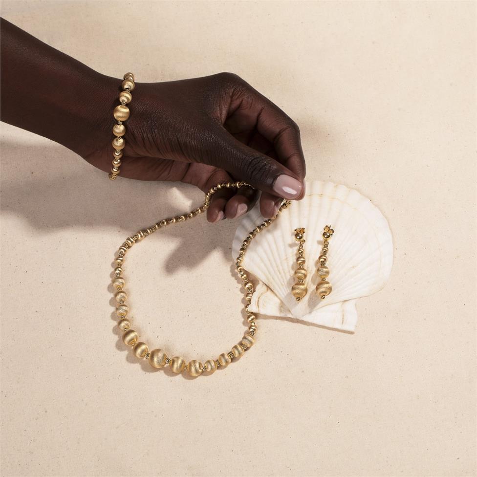 Milano 18ct Yellow Gold Satin Finish Necklace Thumbnail Image 4