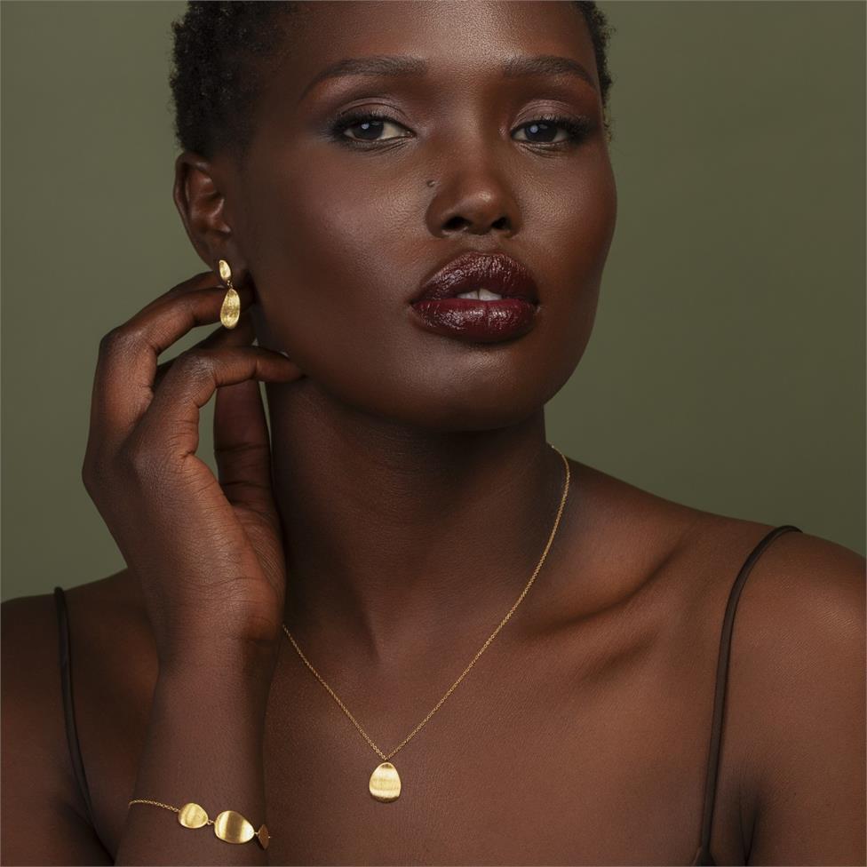 Cadence 18ct Yellow Gold Satin Finish Necklace - Large Thumbnail Image 2