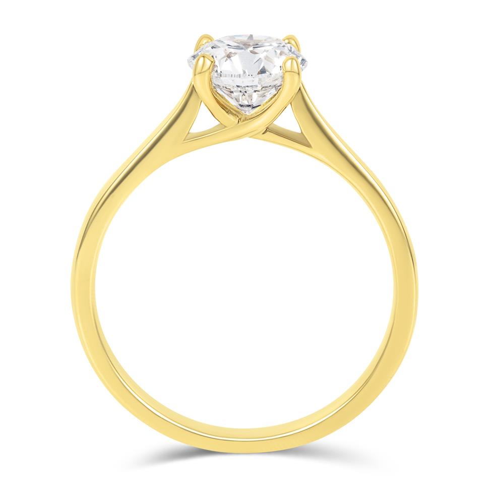 18ct Yellow Gold Diamond Solitaire Engagement Ring 1.20ct Thumbnail Image 3