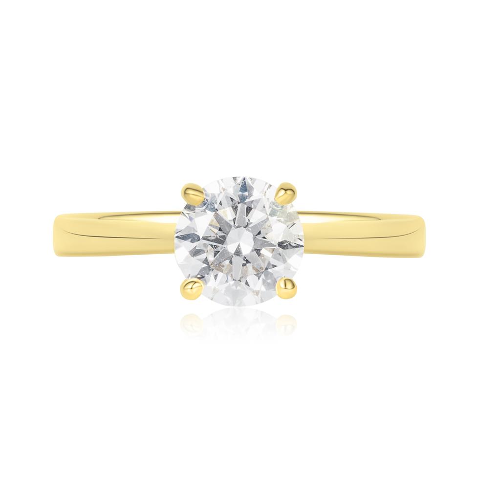 18ct Yellow Gold Diamond Solitaire Engagement Ring 1.20ct Thumbnail Image 2