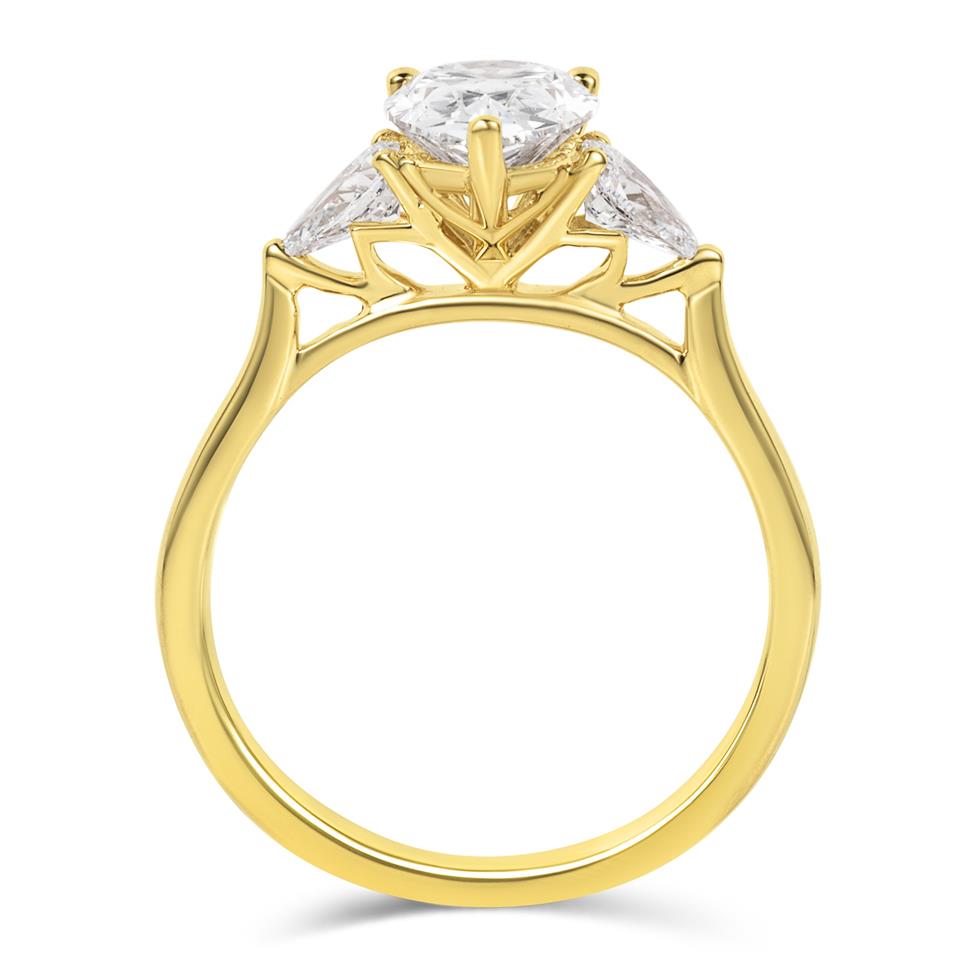 18ct Yellow Gold Lab Grown Oval Diamond Engagement Ring 1.50ct Thumbnail Image 2