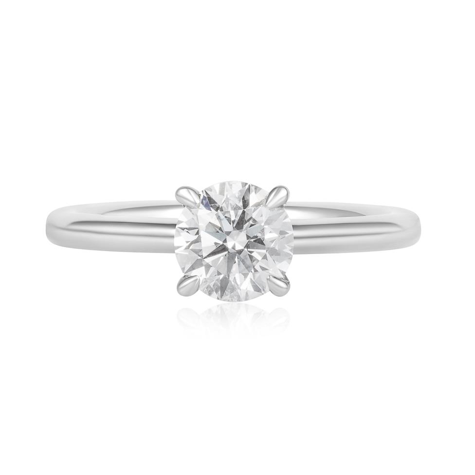 Platinum Lab Grown Round Diamond Engagement Ring 1.00ct Thumbnail Image 1