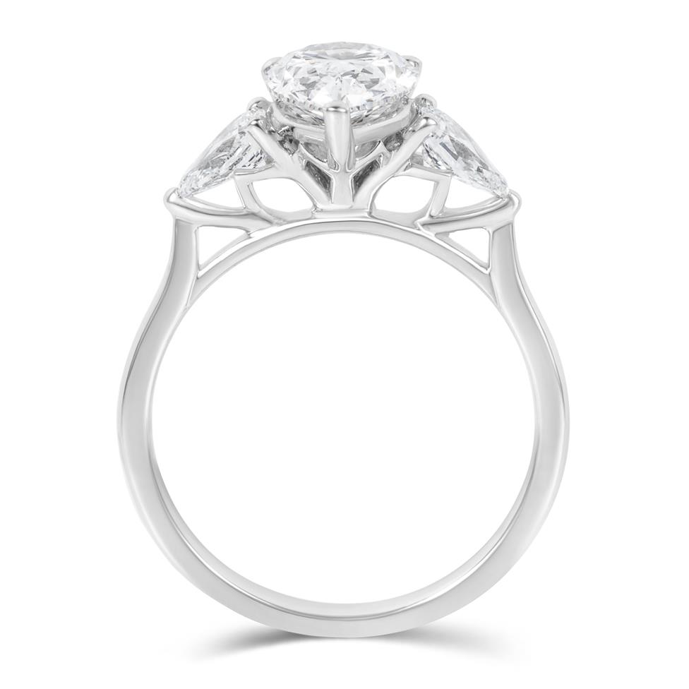 Platinum Lab Grown Pear Diamond Engagement Ring 2.00ct Thumbnail Image 2