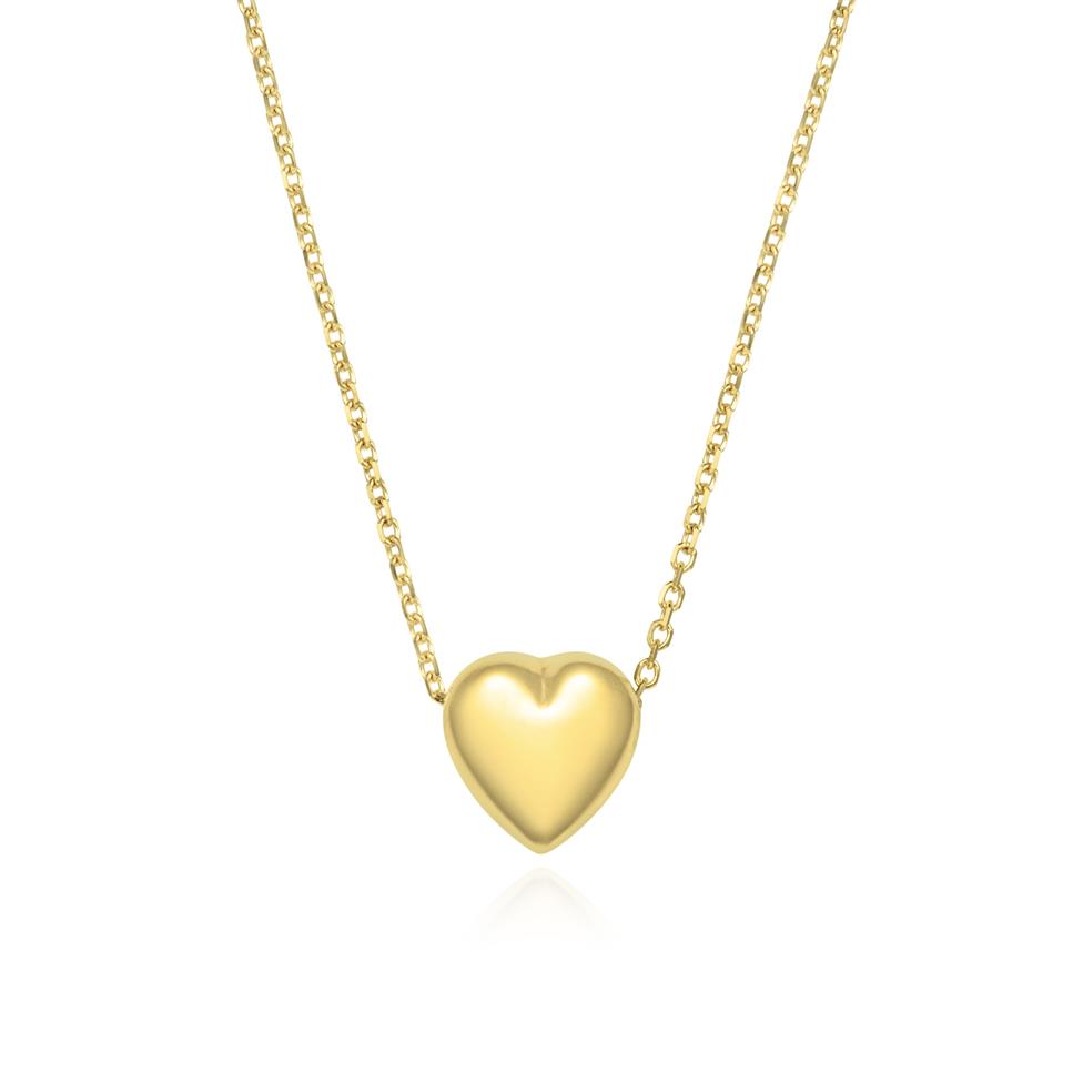 18ct Yellow Gold Heart Necklace Thumbnail Image 0