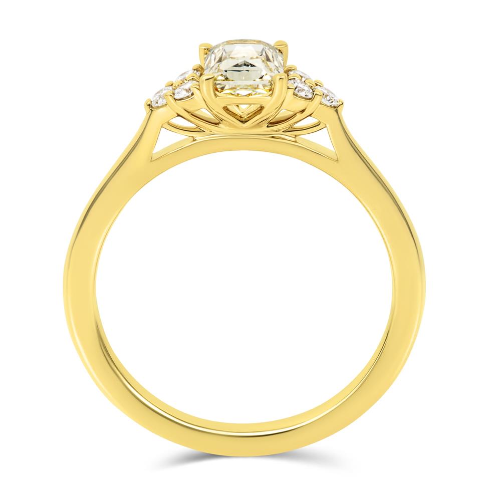 18ct Yellow Gold Champagne Radiant Diamond Engagement Ring 0.75ct Thumbnail Image 2