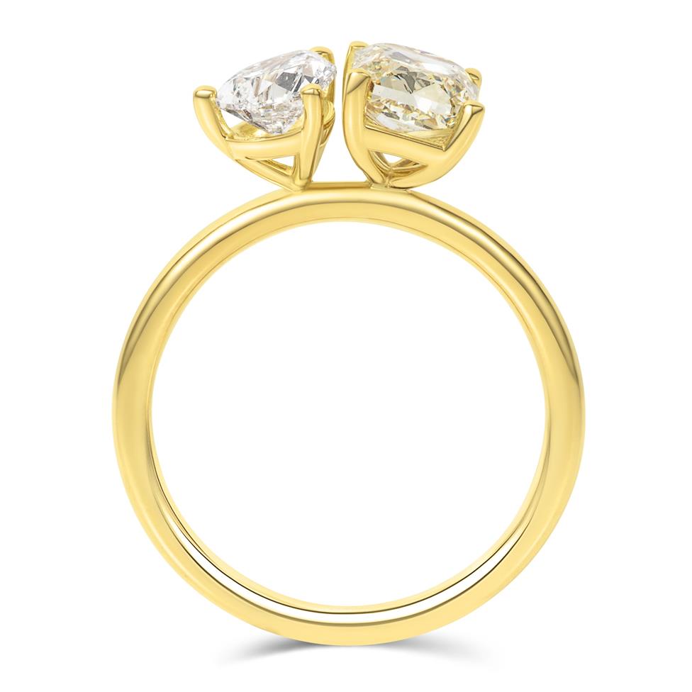18ct Yellow Gold Toi et Moi Diamond Ring Thumbnail Image 2