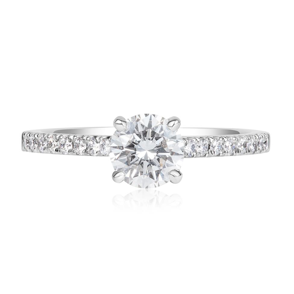 Platinum Diamond Solitaire Engagement Ring 0.78ct Thumbnail Image 2