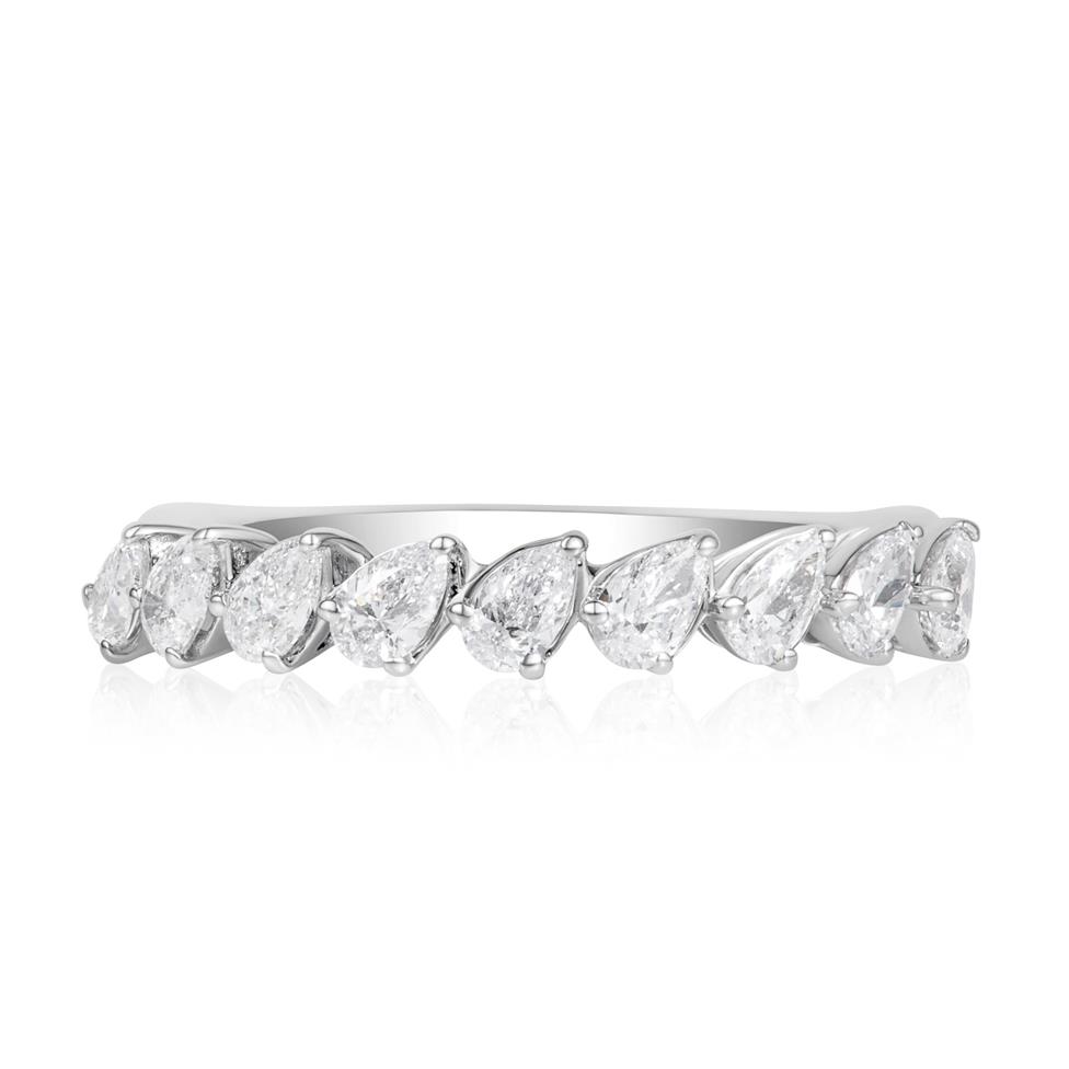 Platinum Pear Diamond Half Eternity Ring 0.70ct Thumbnail Image 2