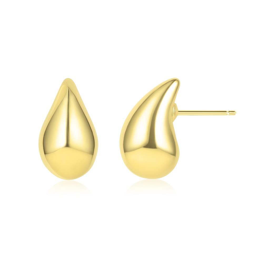 18ct Yellow Gold Teardrop Stud Earrings Thumbnail Image 0