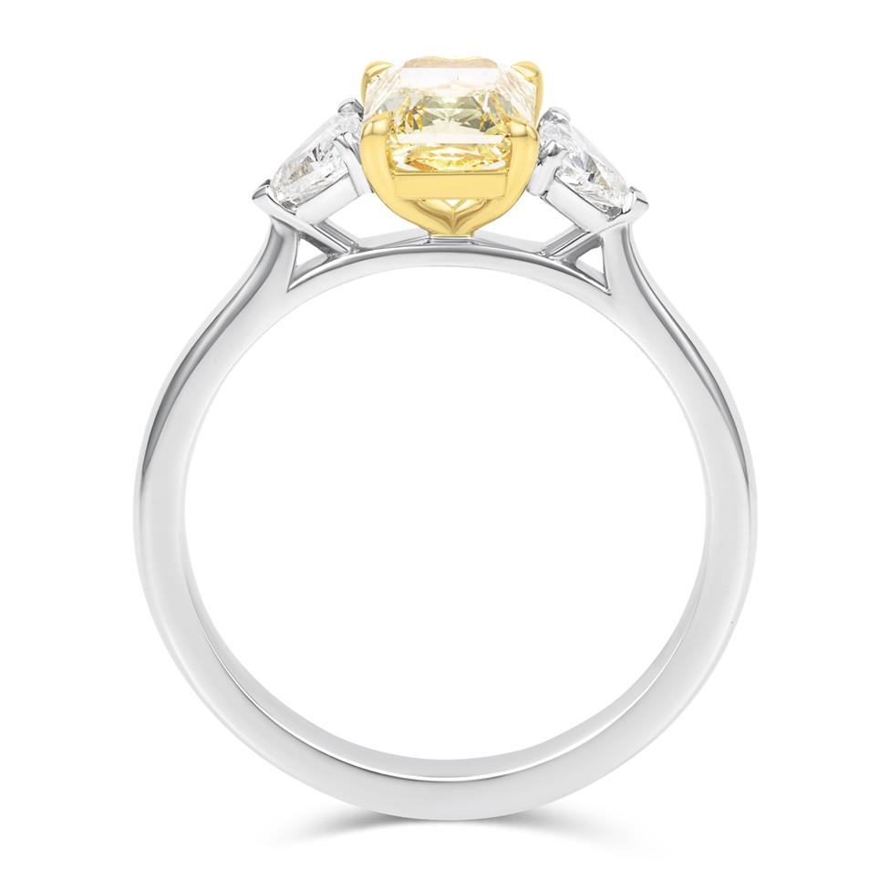 Platinum Yellow Radiant Diamond Engagement Ring 1.50ct Thumbnail Image 2