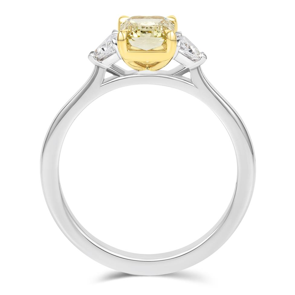 Platinum Champagne Radiant Diamond Engagement Ring 1.25ct Thumbnail Image 2