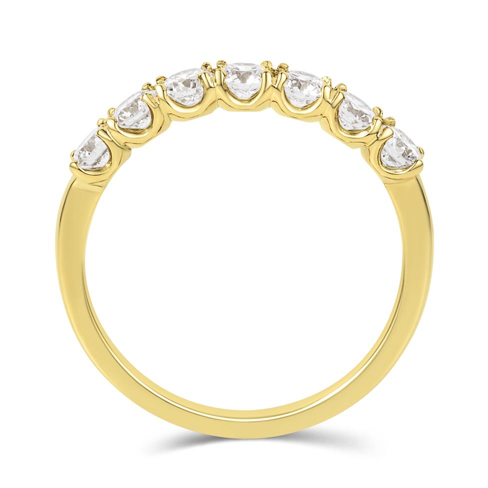 18ct Yellow Gold Diamond Seven Stone Eternity Ring 0.70ct Thumbnail Image 2