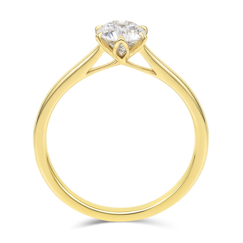 18ct Yellow Gold Diamond Solitaire Engagement Ring 0.70ct Thumbnail Image 2