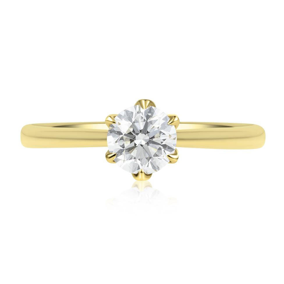 18ct Yellow Gold Diamond Solitaire Engagement Ring 0.70ct Thumbnail Image 1