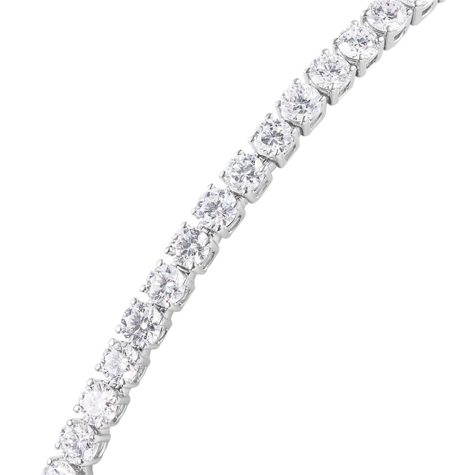 18ct White Gold Lab Grown Diamond Tennis Bracelet 4.00ct Thumbnail Image 2