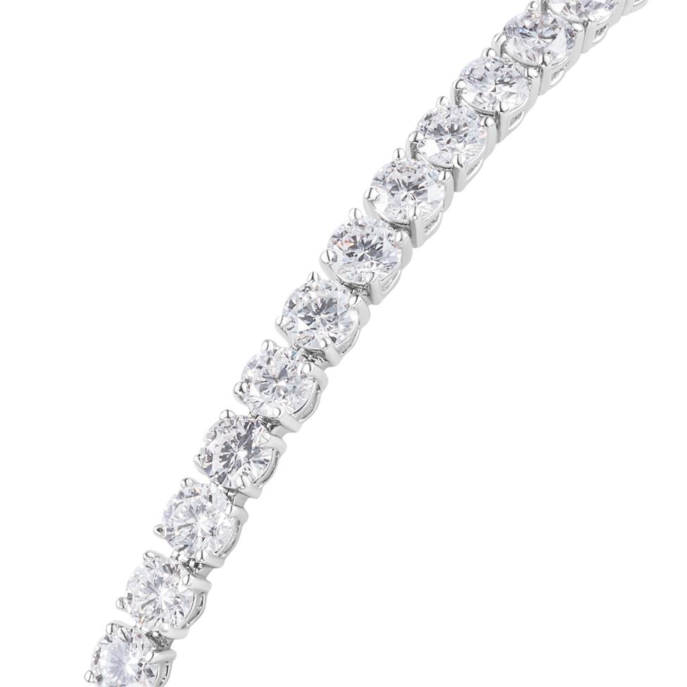 18ct White Gold Lab Grown Diamond Tennis Bracelet 6.00ct Thumbnail Image 2