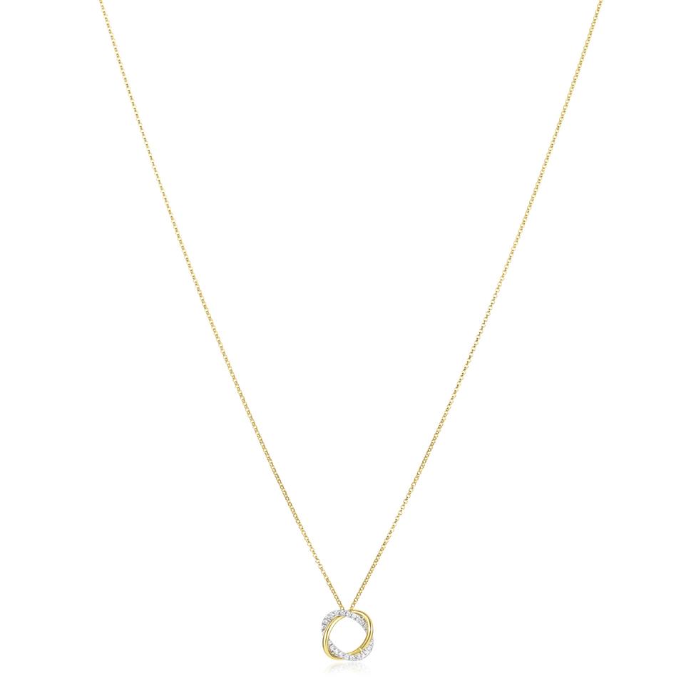 Aira 18ct Yellow Gold Diamond Necklace Thumbnail Image 1