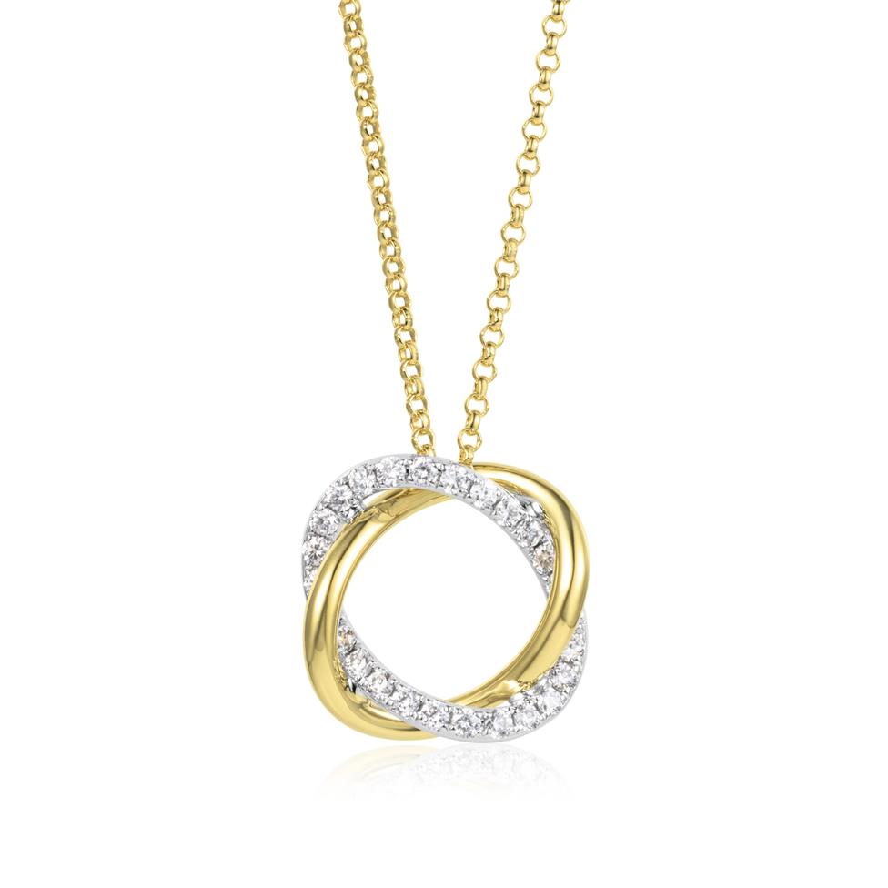 Aira 18ct Yellow Gold Diamond Necklace Thumbnail Image 0