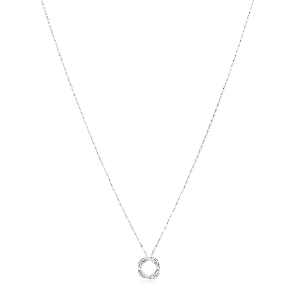 Aira 18ct White Gold Diamond Necklace Thumbnail Image 1