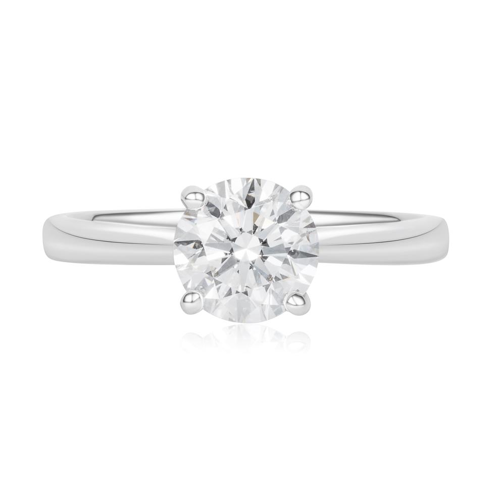 Platinum Diamond Solitaire Engagement Ring 1.20ct Thumbnail Image 1