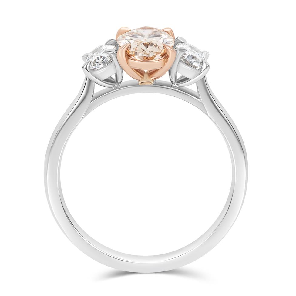 Platinum Oval Diamond Three Stone Engagement Ring 1.53ct Thumbnail Image 2