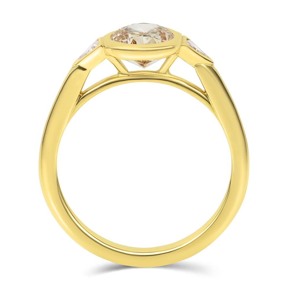 18ct Yellow Gold Champagne Diamond Engagement Ring 1.71ct Thumbnail Image 2
