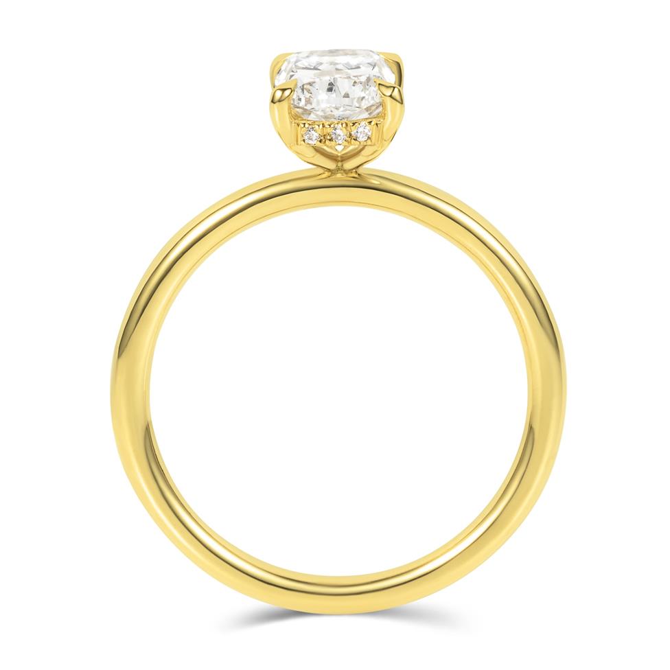18ct Yellow Gold Cushion Diamond Engagement Ring 1.20ct Thumbnail Image 3