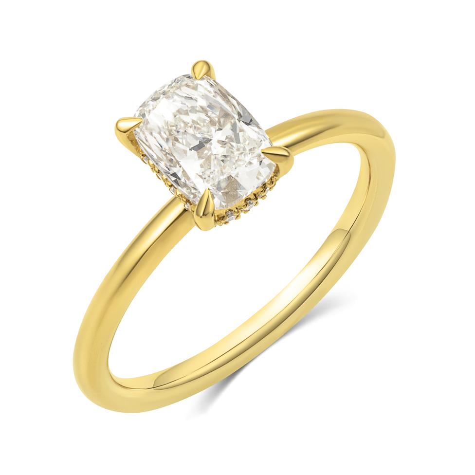 18ct Yellow Gold Cushion Diamond Engagement Ring 1.20ct Thumbnail Image 0