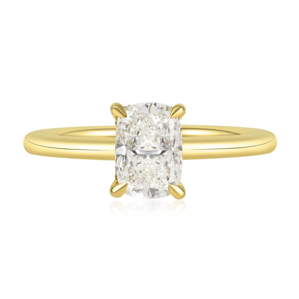 18ct Yellow Gold Cushion Diamond Engagement Ring 1.20ct Thumbnail Image 2