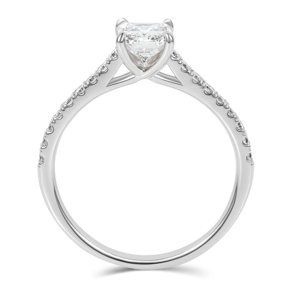 Platinum Radiant Cut Diamond Solitaire Engagement Ring 1.26ct Thumbnail Image 2