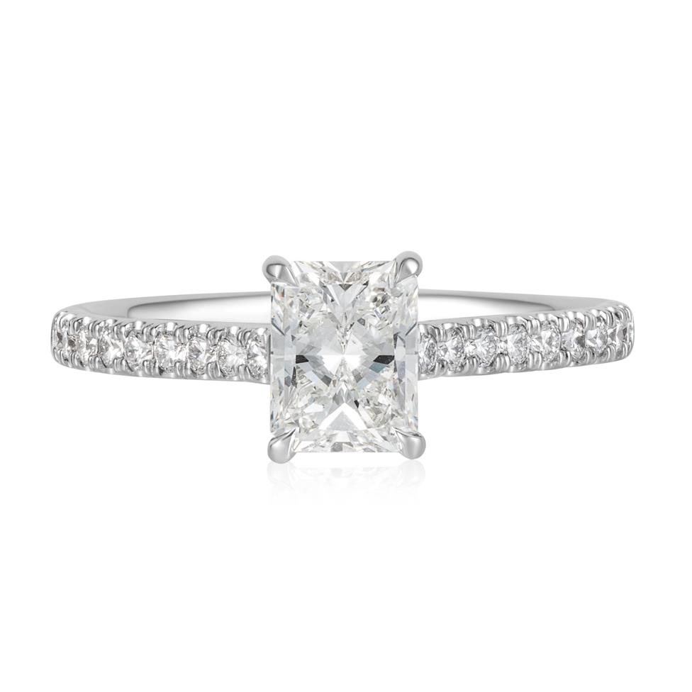 Platinum Radiant Cut Diamond Solitaire Engagement Ring 1.26ct Thumbnail Image 1