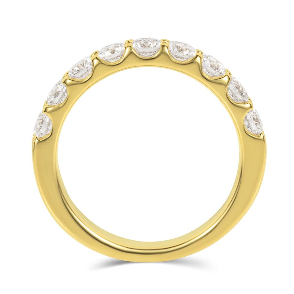 18ct Yellow Gold Diamond Half Eternity Ring 1.00ct Thumbnail Image 2