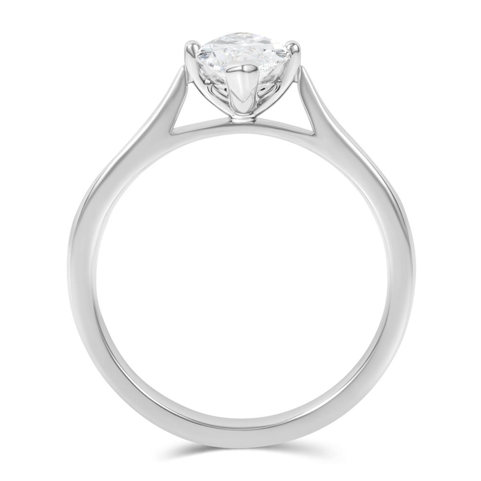 Platinum Marquise Cut Diamond Solitaire Engagement Ring 1.00ct Thumbnail Image 2