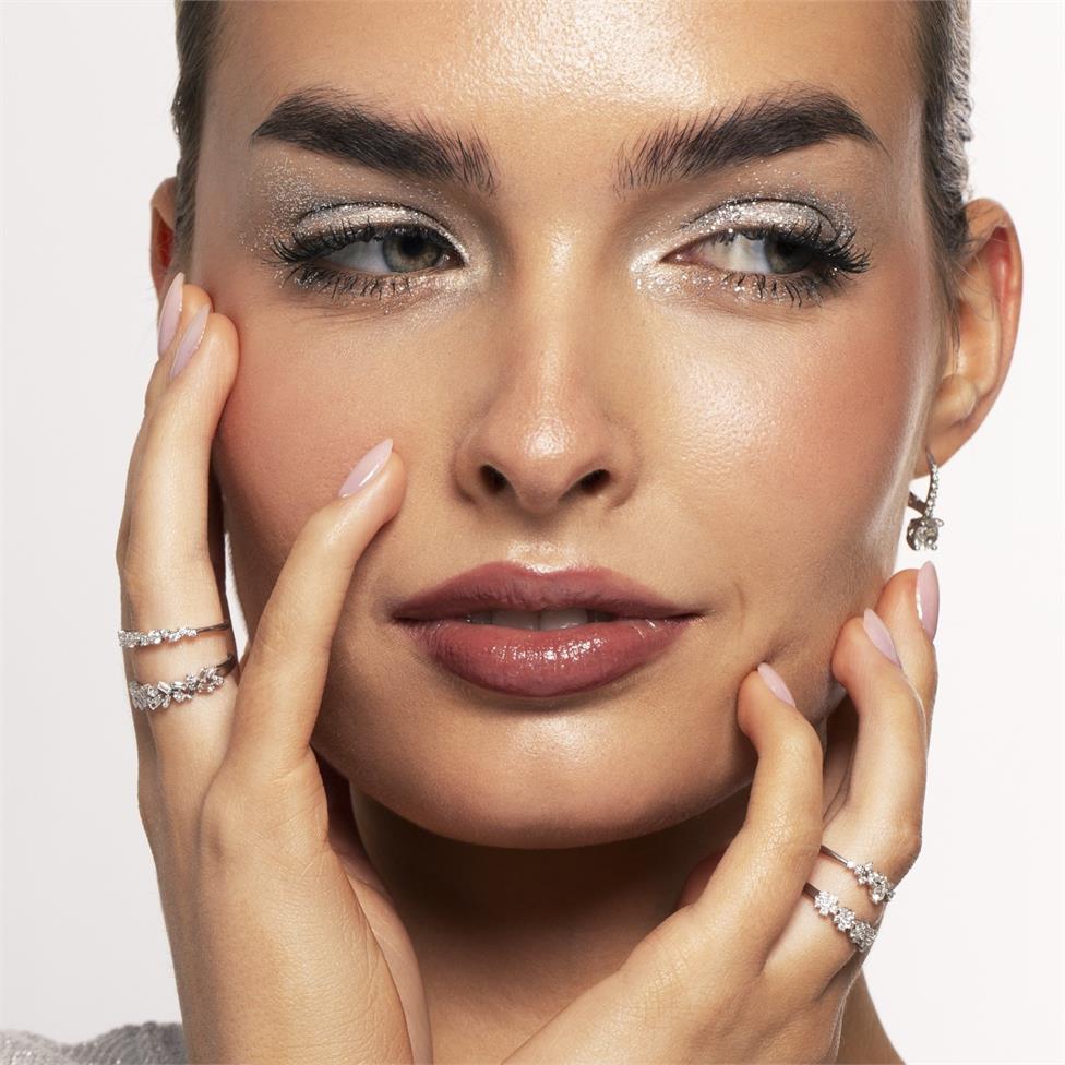 18ct White Gold Flower Design Diamond Dress Ring 0.45ct
 Thumbnail Image 4