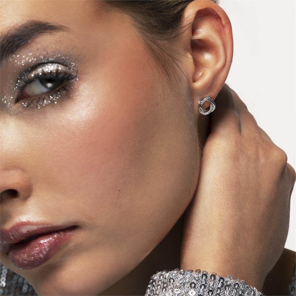 Aira 18ct White Gold Diamond Earrings Thumbnail Image 1