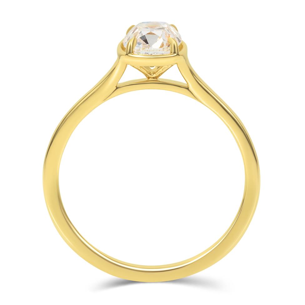 18ct Yellow Gold Old Mine Cut Diamond Solitaire Engagement Ring 1.00ct Thumbnail Image 2