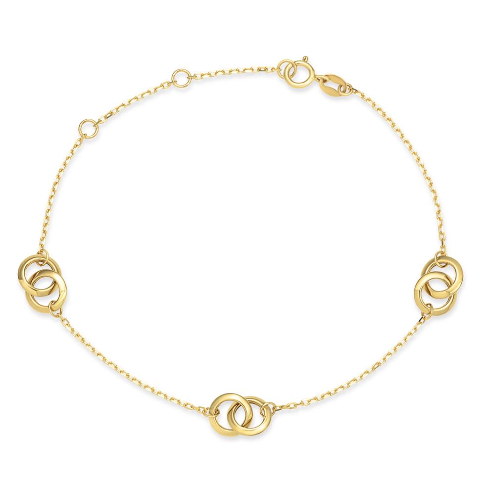 Union 18ct Yellow Gold Triple Ring Bracelet Thumbnail Image 0