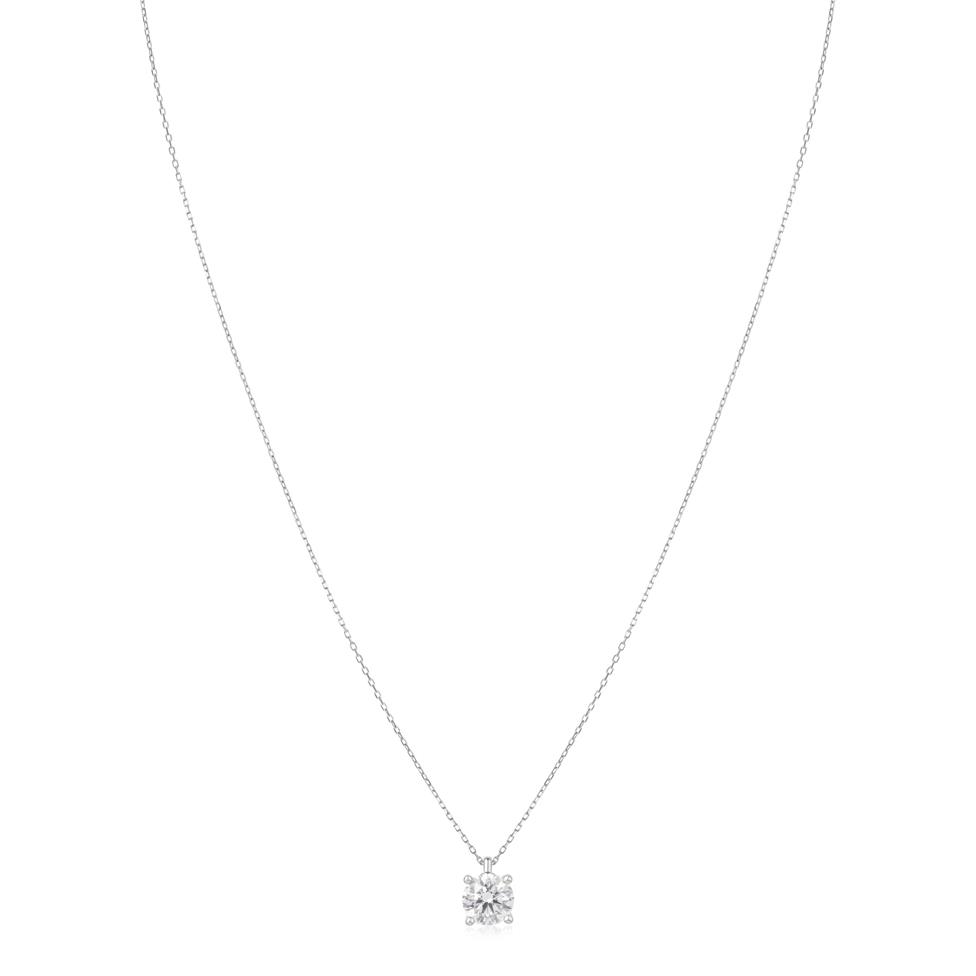 18ct White Gold Lab Grown Round Diamond Necklace 1.50ct Thumbnail Image 1