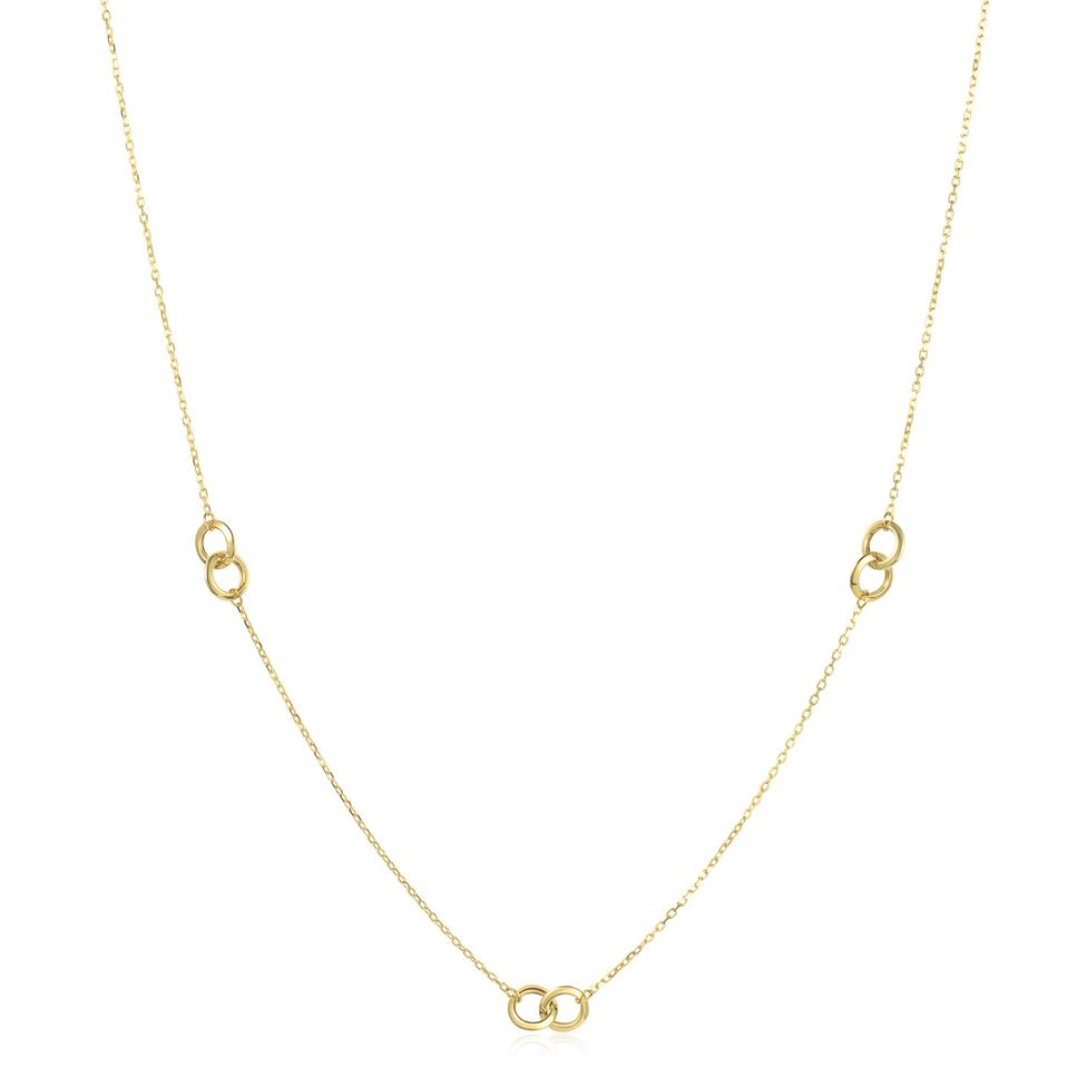 Union 18ct Yellow Gold Triple Ring Necklace Thumbnail Image 2