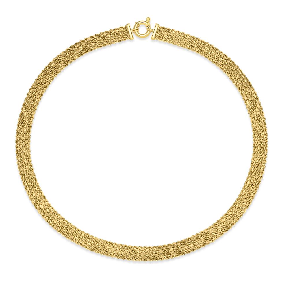 18ct Yellow Gold Five Row Rope Necklace Thumbnail Image 0
