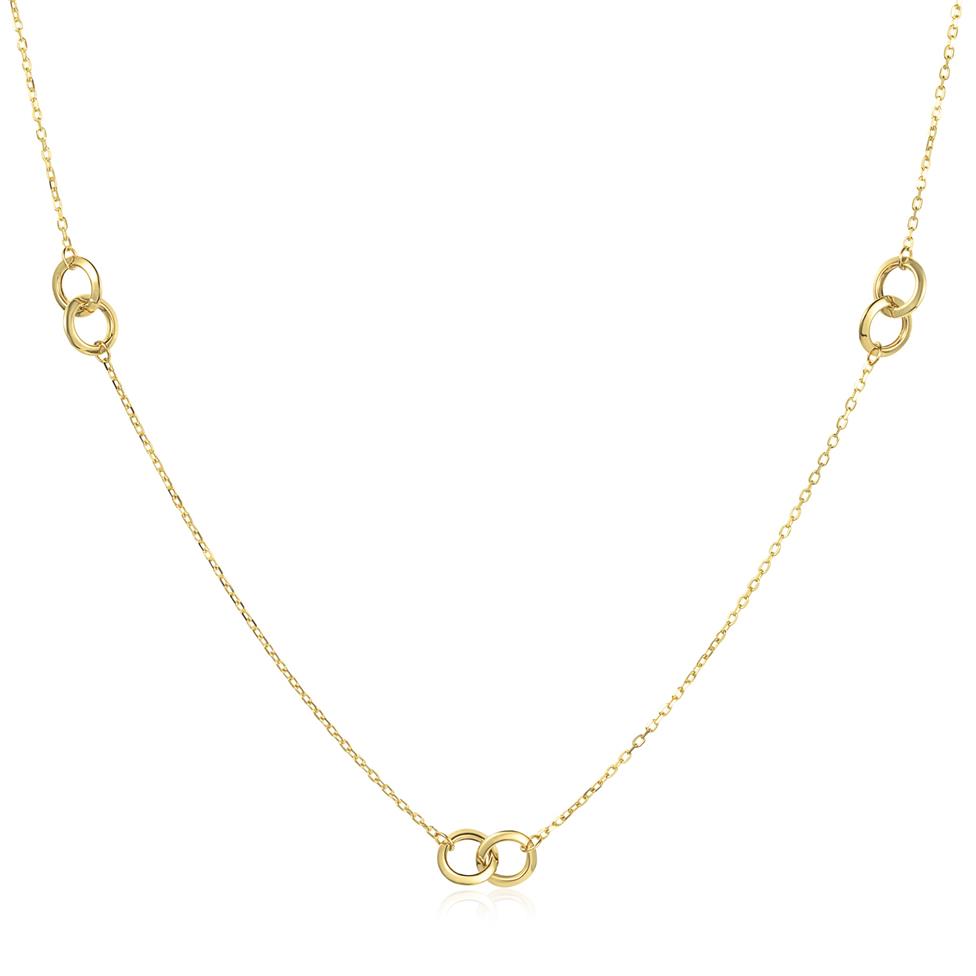 Union 18ct Yellow Gold Triple Ring Necklace Thumbnail Image 0