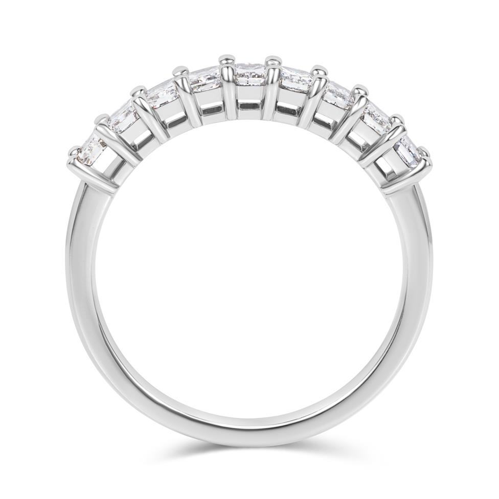 Platinum Radiant Diamond Half Eternity Ring 1.00ct Thumbnail Image 2